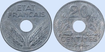 20 Centimes ETAT FRANCAIS